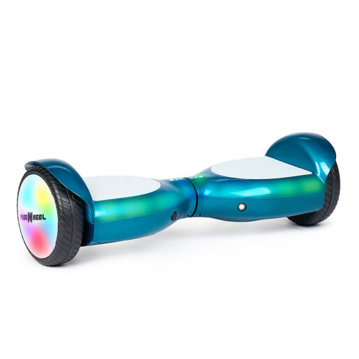 Hoverboard Freewheel Coral RGB, Roti 6.5 inchi, Autonomie 8-12 KM, Viteza 12 KM/H, Putere Motoare 2x200W, Lumini LED, albastru