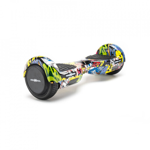 Hoverboard Freewheel Junior Lite graffiti mov , roti 6.5 inch, autonomie 12 km, viteza 12 km/h ,motor 2 x 200W