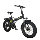 Bicicleta electrica Fat Bike FREEWHEEL ALL TERRAIN Roti 20'' , Motor 250W, Autonomie 30-50 km, 48V, Acumulator 48V 10 Ah, Negru